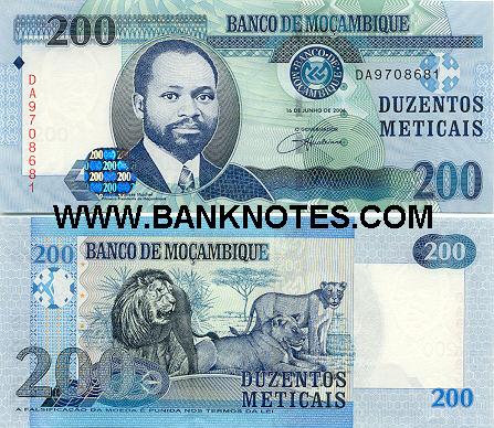 Banknoten Mosambik